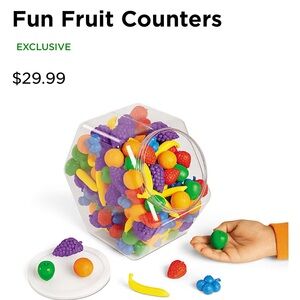 Fun fruit counters for math and sorting